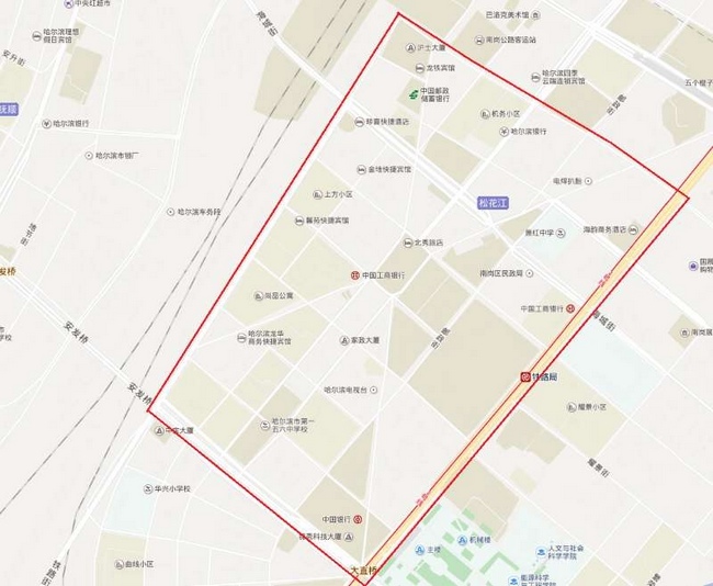 因哈尔滨站改造工程 4月28日南岗区道里区部分