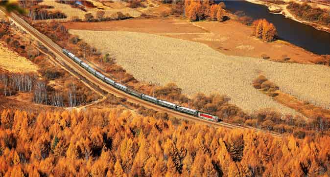 圖說龍江：穿越伊春林區大美秋天的列車