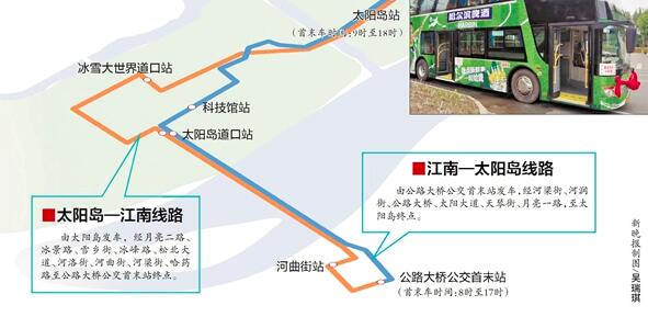 哈尔滨旅游观光3号线恢复通车往返太阳岛走向有调整