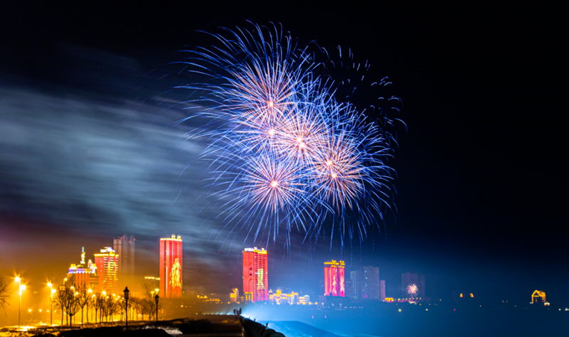 黑河市舉行2023迎新年大型焰火活動