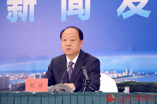 黑河市人民政府副市长刘洋。人民网 张哲鑫摄