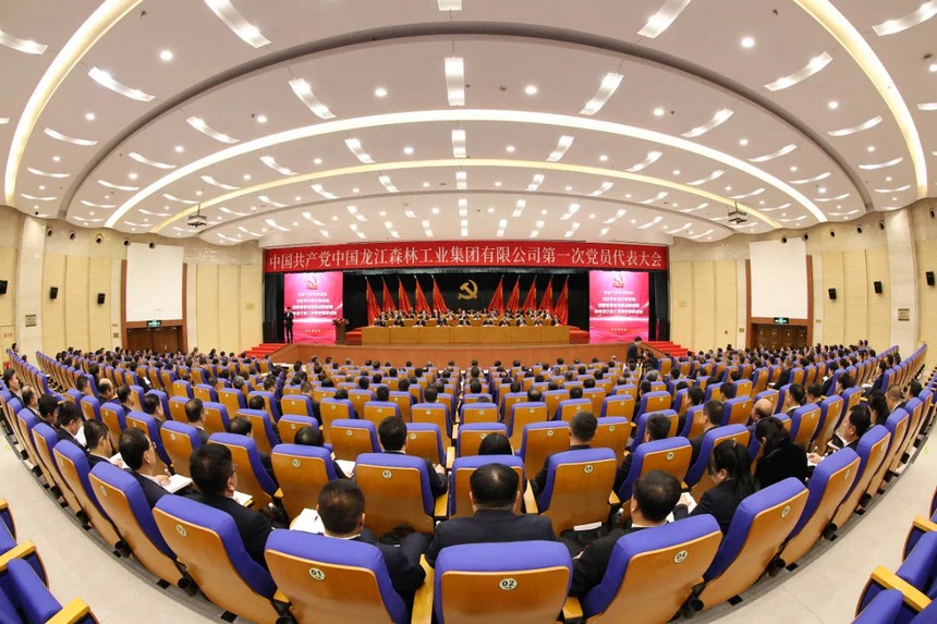 中国龙江森林工业集团有限公司第一次党员代表大会召开。龙江森工集团供图