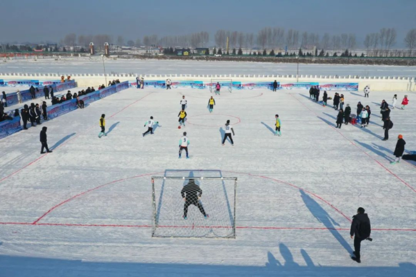 2024年東北地區（黑龍江•中興）迎新春鄉村雪地足球爭霸賽比賽現場