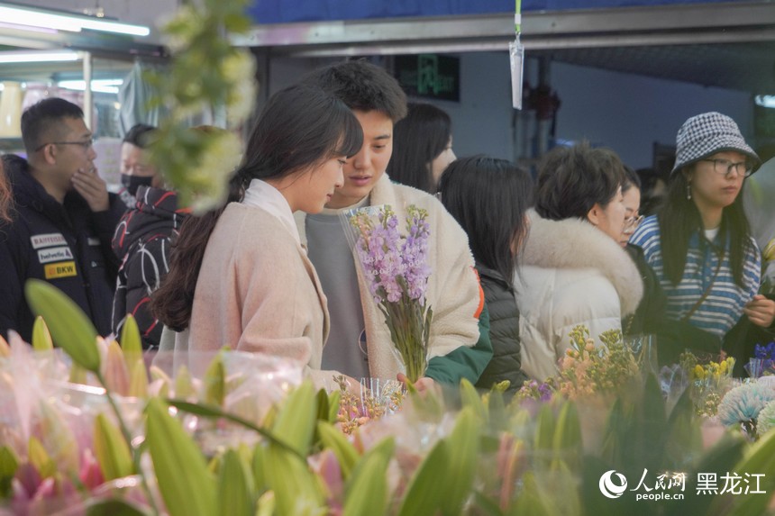 哈尔滨花卉市场“春意浓”