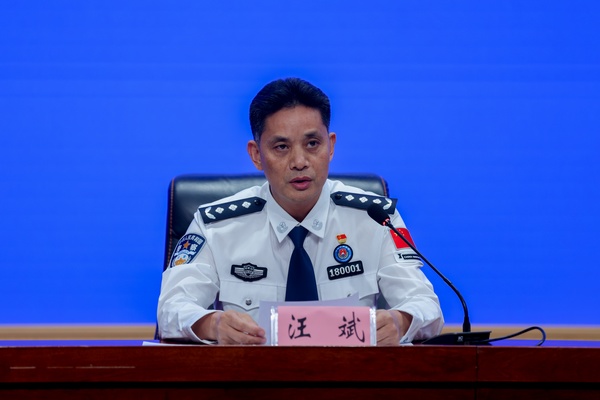 黑龍江出入境邊防檢查總站總站長汪斌。石啟立攝