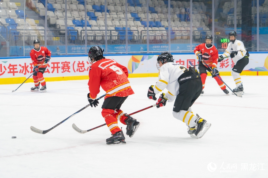 2025年全国3-on-3青少年冰球公开赛总决赛在哈尔滨开赛