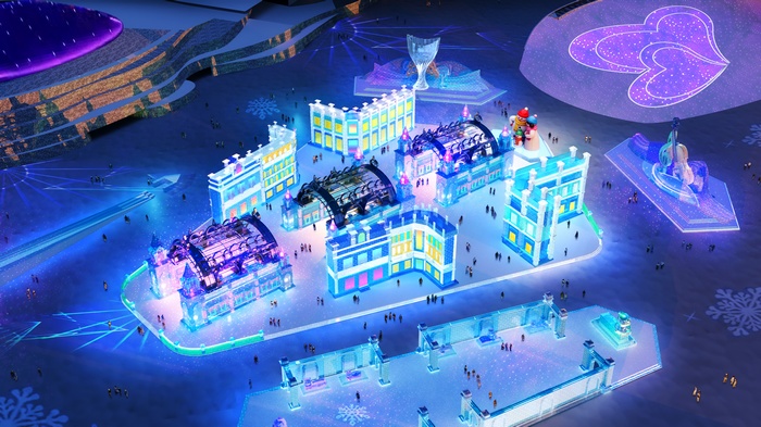 “中华巴洛克”效果图。图片由哈尔滨冰雪大世界提供