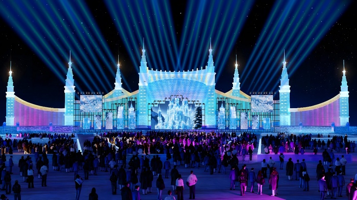 “梦想大舞台”效果图。图片由哈尔滨冰雪大世界提供
