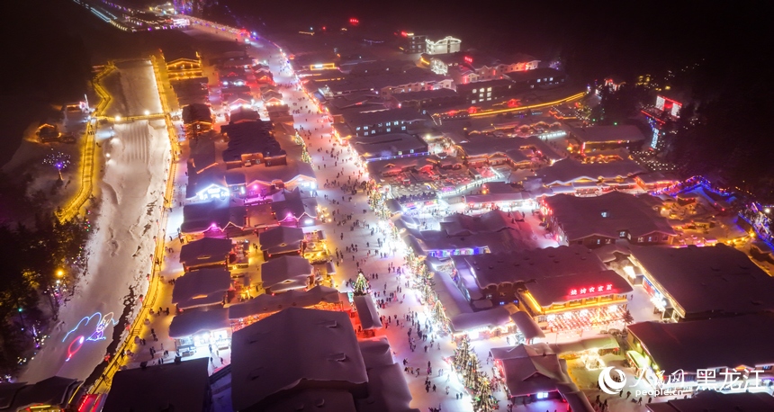 元旦假期中国雪乡景区入园人数超5万人次