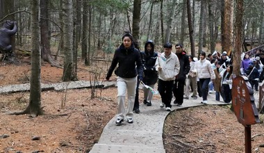 伊春：“游溪水・穿林海・踏春行”主题森林穿越活动启幕