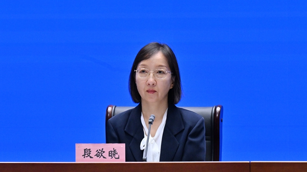 黑龙江省气象局副局长段欲晓。李鹏举摄
