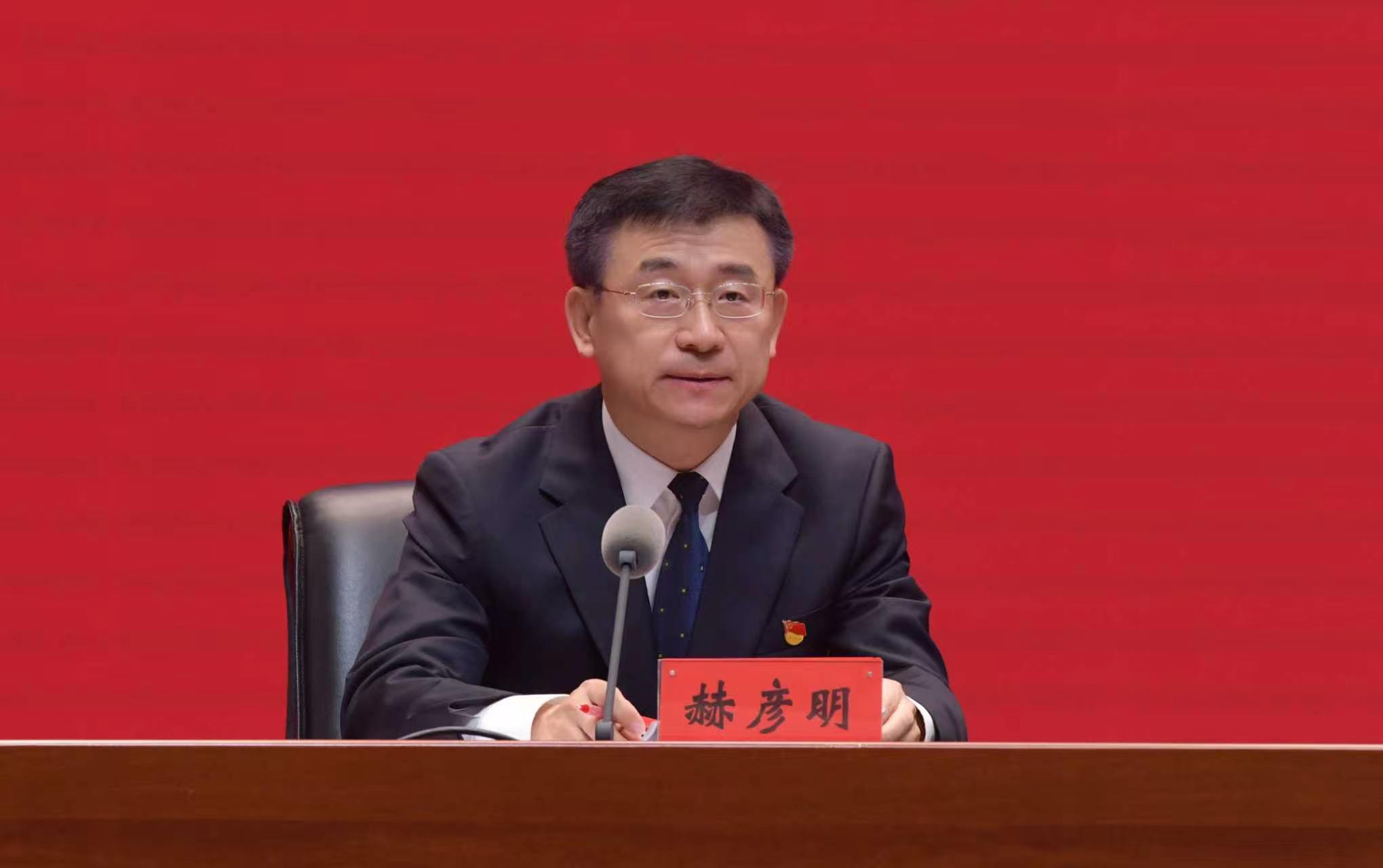 哈尔滨市科学技术协会党组书记、副主席赫彦明。纪勇摄