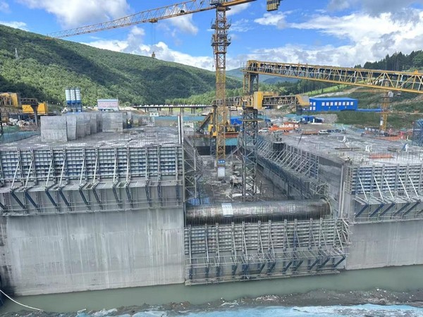 牡丹江林海水库施工现场。中国建设银行黑龙江省分行供图