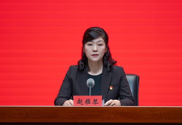 黑龙江省教育厅党组成员、副厅长赵雅琴。张春雷摄